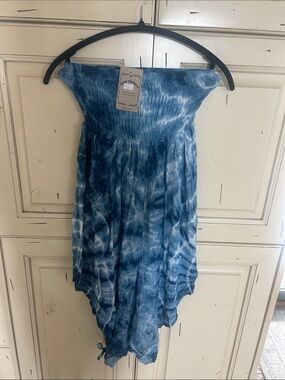 Shop Therapy Tie Dye Strapless Jumpsuit Bohemian Festival Romper. NWT